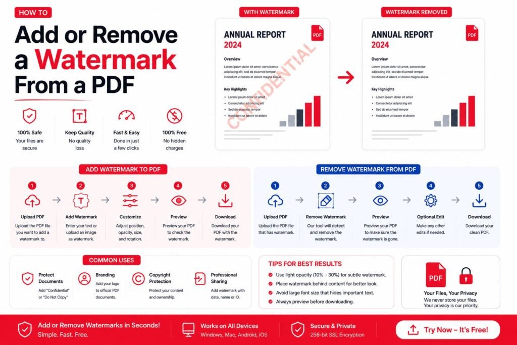 How to Add or Remove a Watermark From a PDF