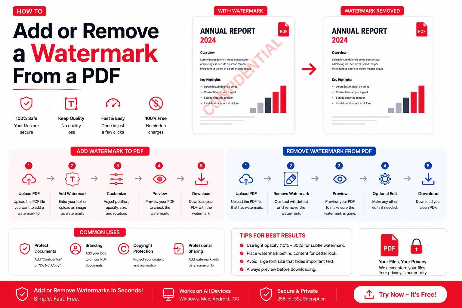 How to Add or Remove a Watermark From a PDF