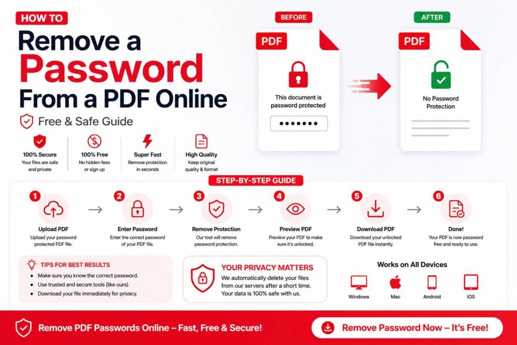 How to Remove a Password From a PDF Online (Free & Safe Guide)
